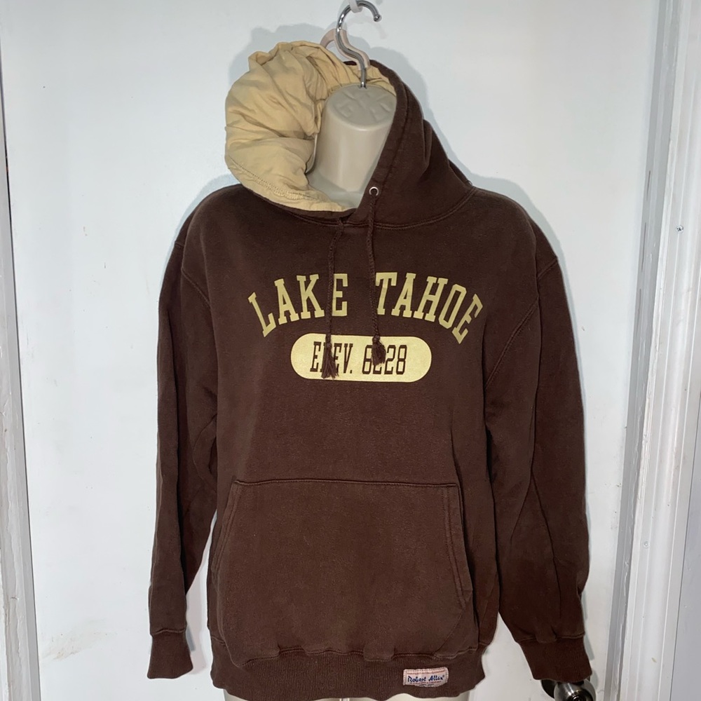 Vintage Robert Allan Lake Taho Sweatshirt brown & yellow size S